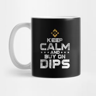 Binance BNB Coin Keep Calm and Buy The Dip Crypto Token Cryptocurrency Wallet Birthday Gift For Men Women Kids Mug